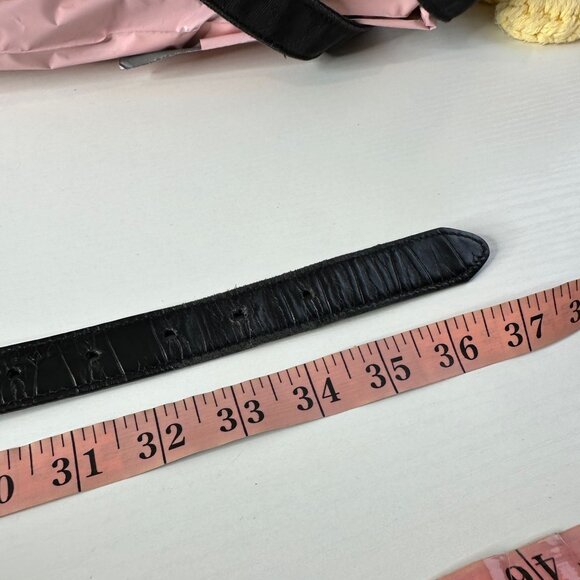 Vintage Brighton Marcus Reversible Belt Two-Tone Black Brown 40210 Size 34 Croc - Picture 9 of 9